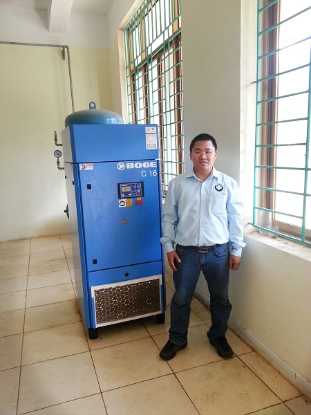 Cung cấp máy nén khí boge và hộ thống dẫn khí Trường Cao Đẳng nghề Cơ Điện Việt Xô 2013