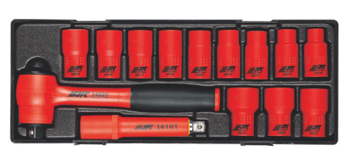 JTC-K9141 Bộ khẩu có tay siết 1/2" cách điện 1000V 14 chi tiết