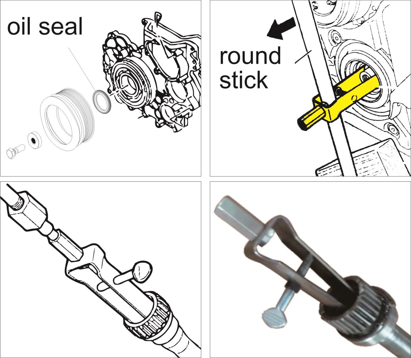 ISUZU CRANKSHAFT FRONT OIL SEAL REMOVER(4JJ1) 2