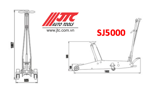 JTC-SJ5000 Service Jack 5 ton 