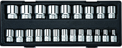 BỘ KHẨU TRẮNG 1/2"DR.6PT 22PCS