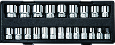 BỘ KHẨU TRẮNG  1/2"DR. 12PT 22PCS