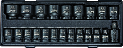 BỘ KHẨU ĐEN 6PT 1/2"DR. 22PCS